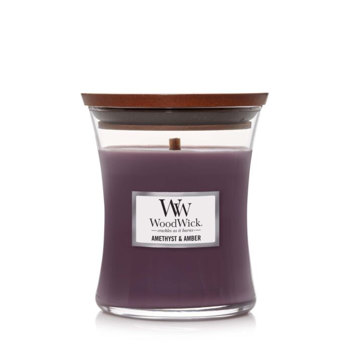 WoodWick Amethyst & Amber - Medium Jar